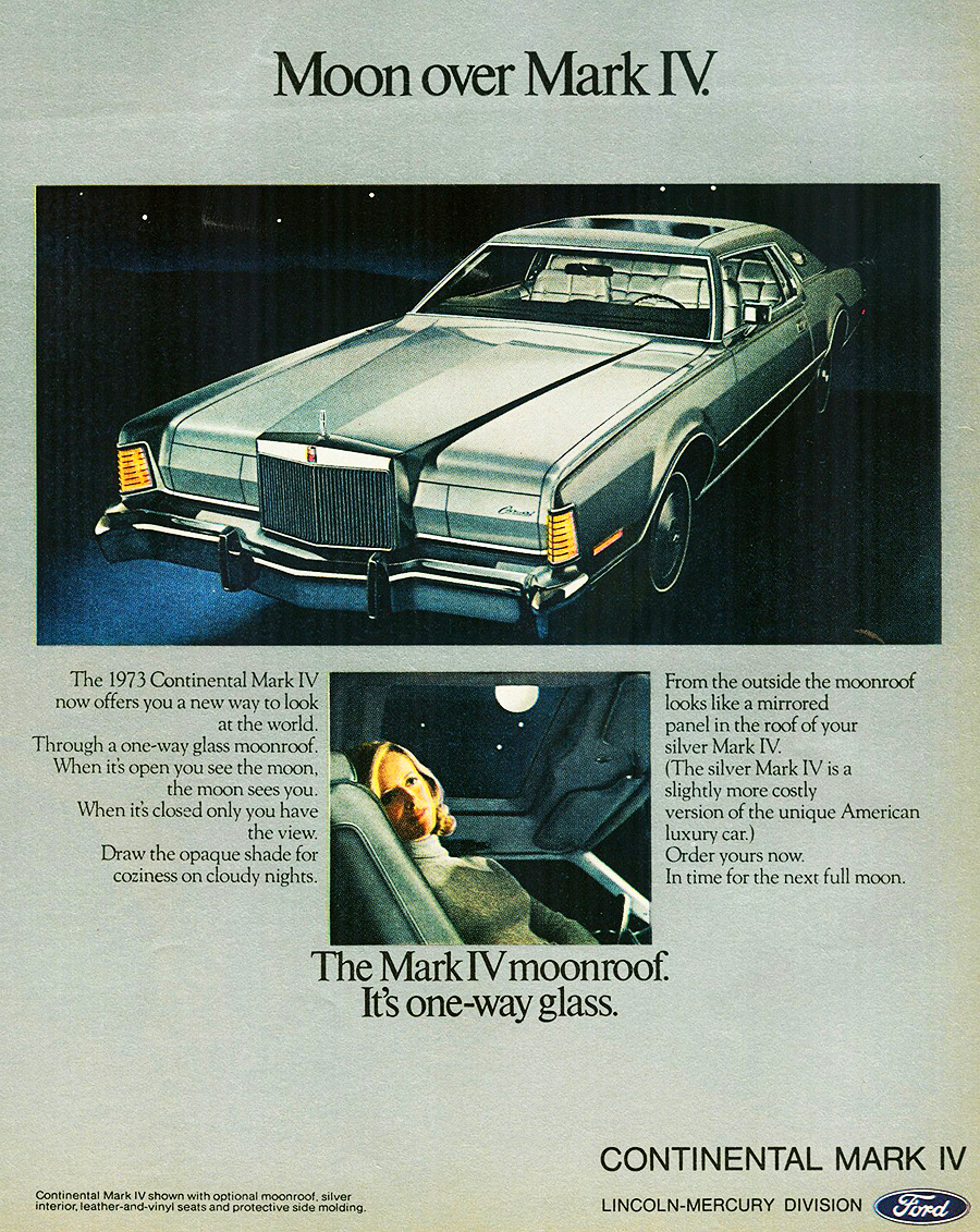 1973 LINCOLN Auto Advertising